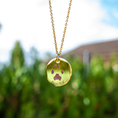 Carica l'immagine nel visualizzatore della galleria, Collana Cerchio con impronta della zampa