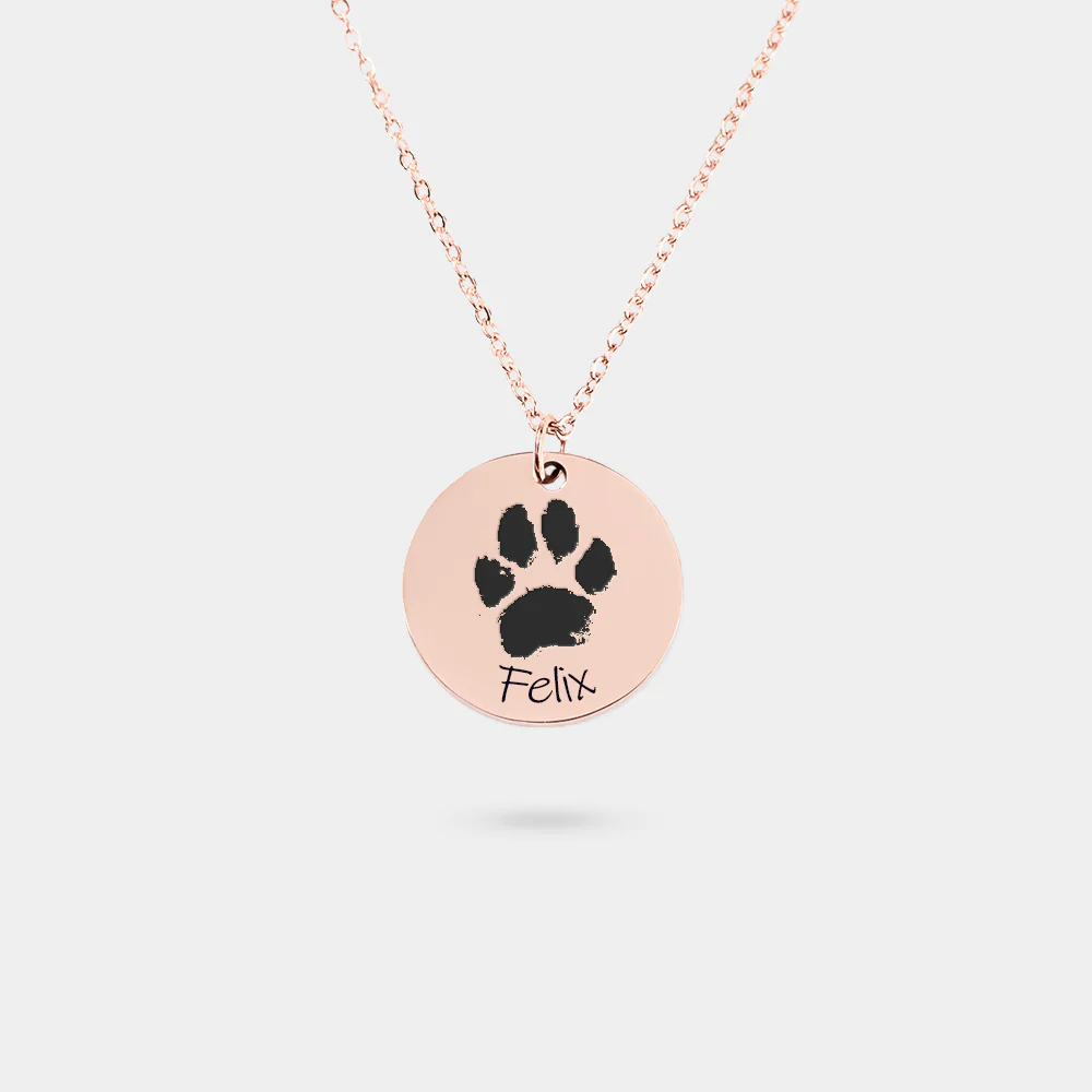 Collana Cerchio con impronta della zampa